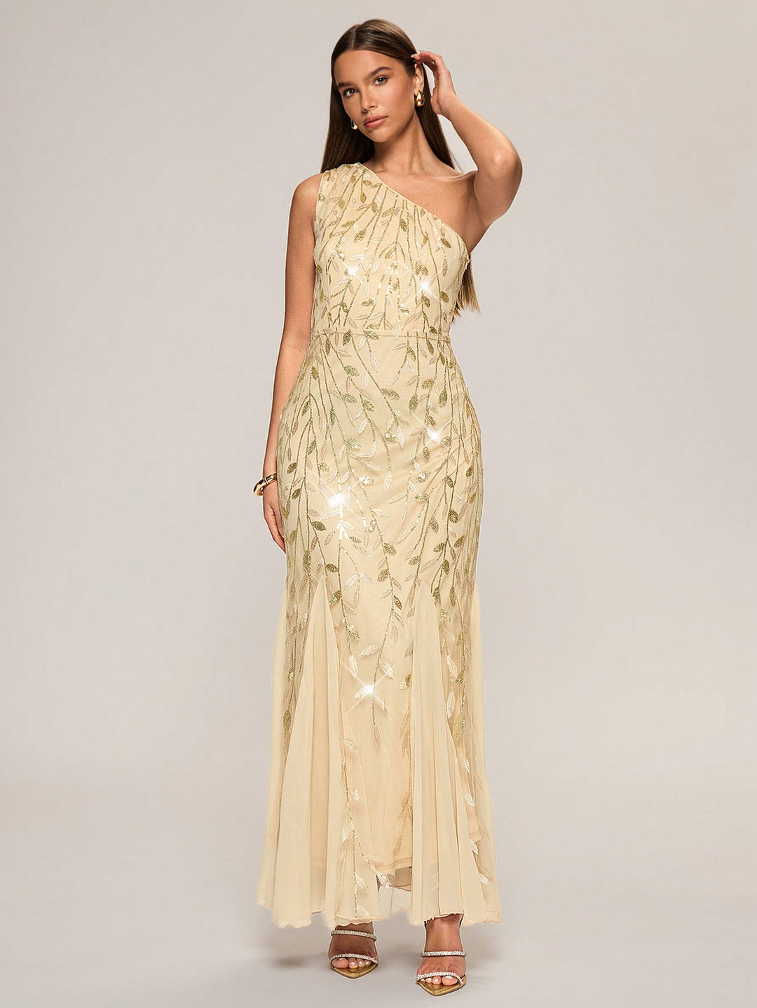 Rochie maxi SHEIN, auriu