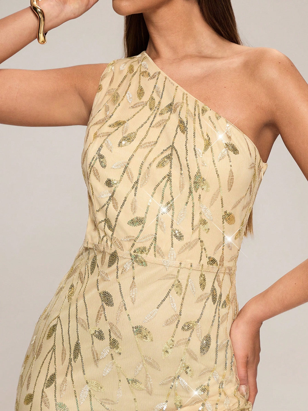 Rochie maxi SHEIN, auriu