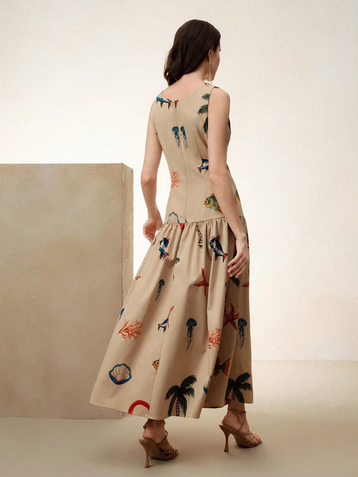 Rochie maxi SHEIN, bej