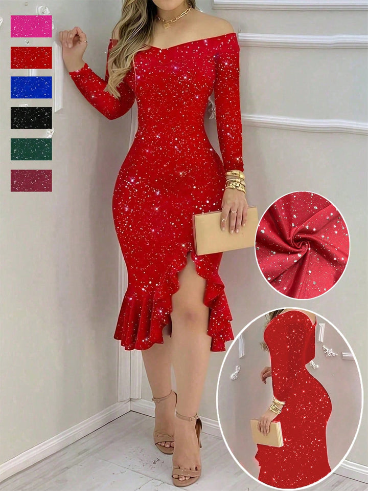 Rochie midi SHEIN, roșu