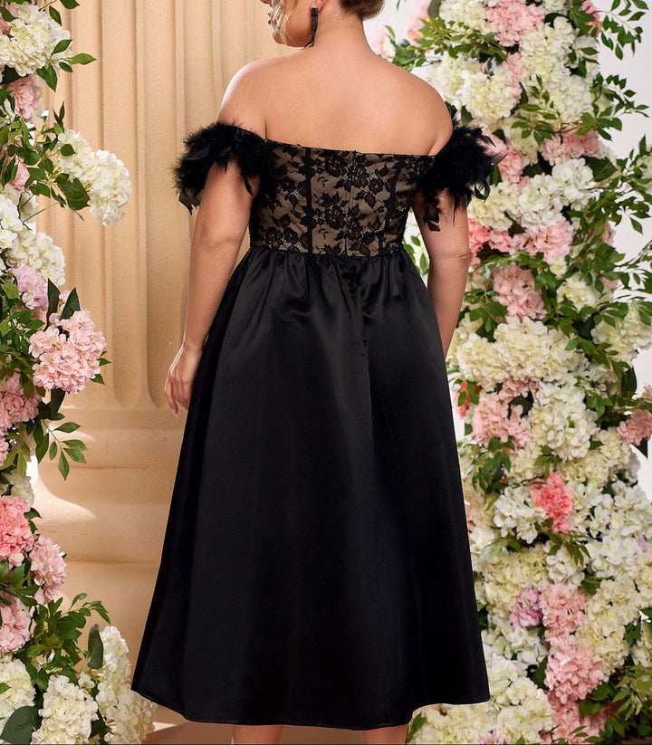 Rochie de ocazie Shein Curve+, negru