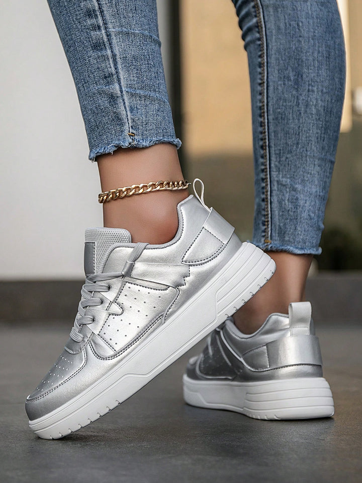 Pantofi sport SHEIN, argintiu