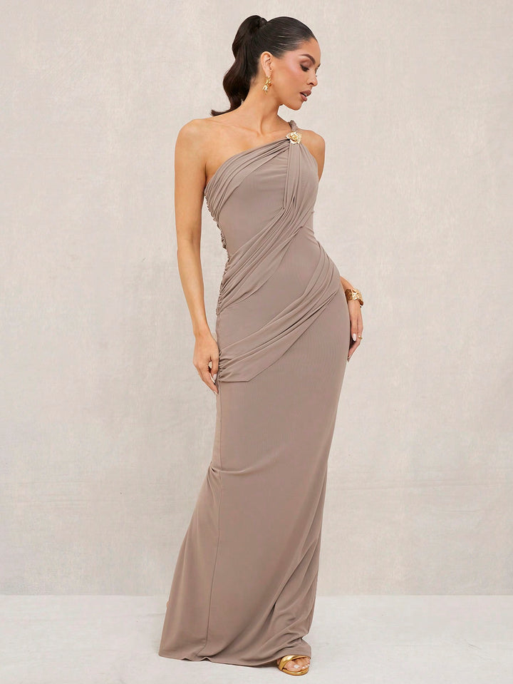 Rochie maxi SHEIN, bej