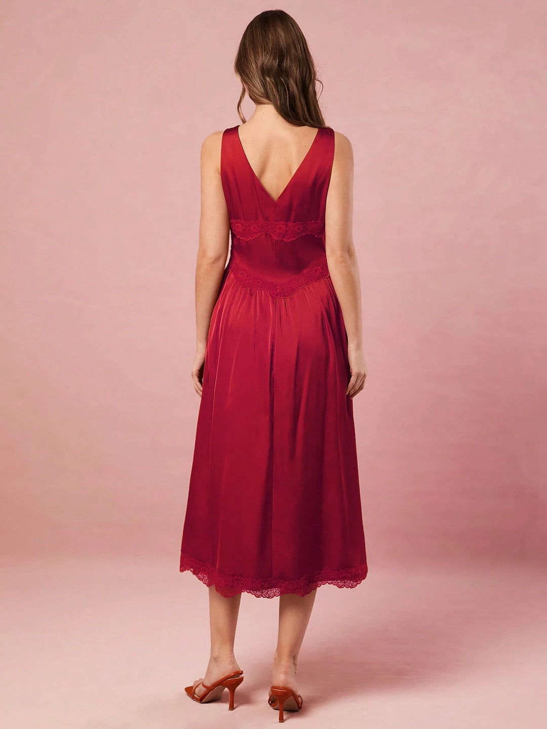 SHEIN maxi ruha, piros