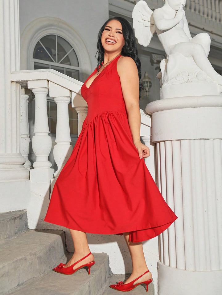 Rochie midi SHEIN, roșu