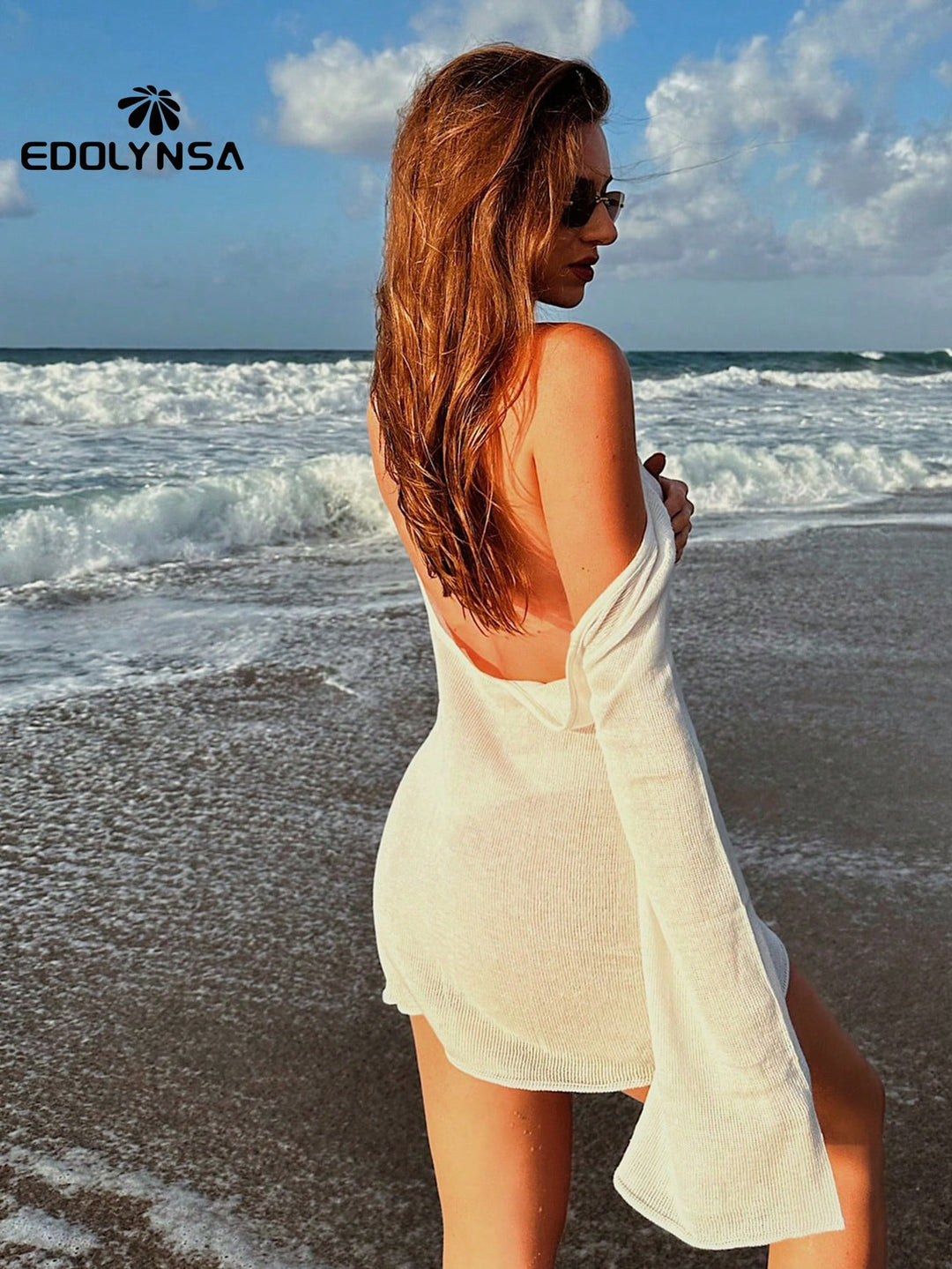 Rochie de plajă SHEIN, crem