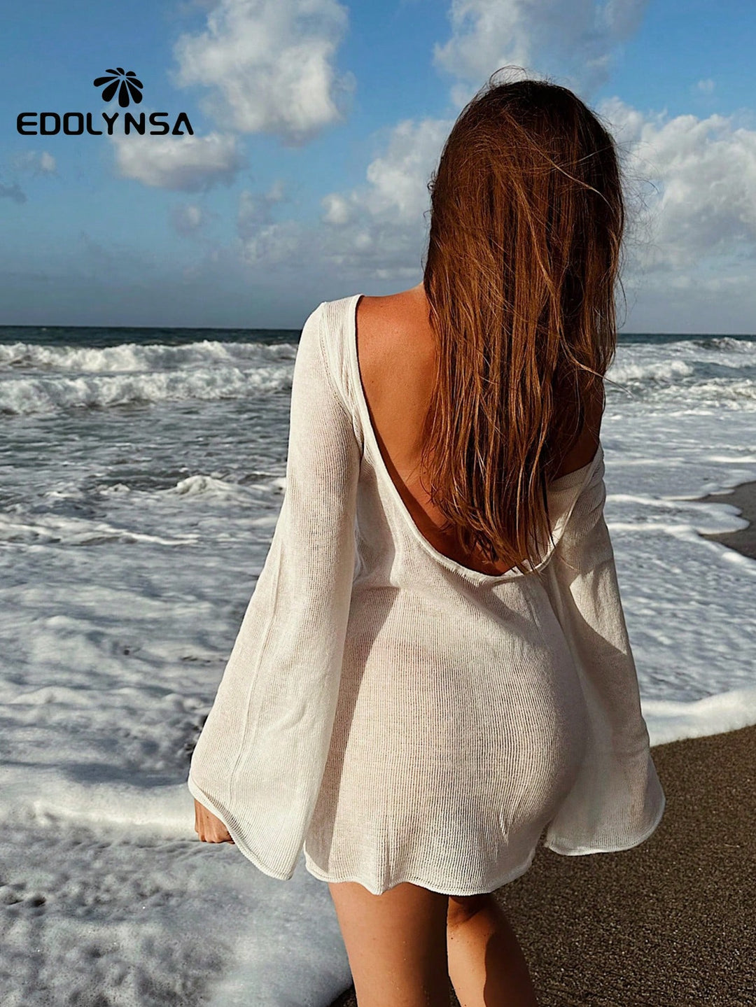 Rochie de plajă SHEIN, crem