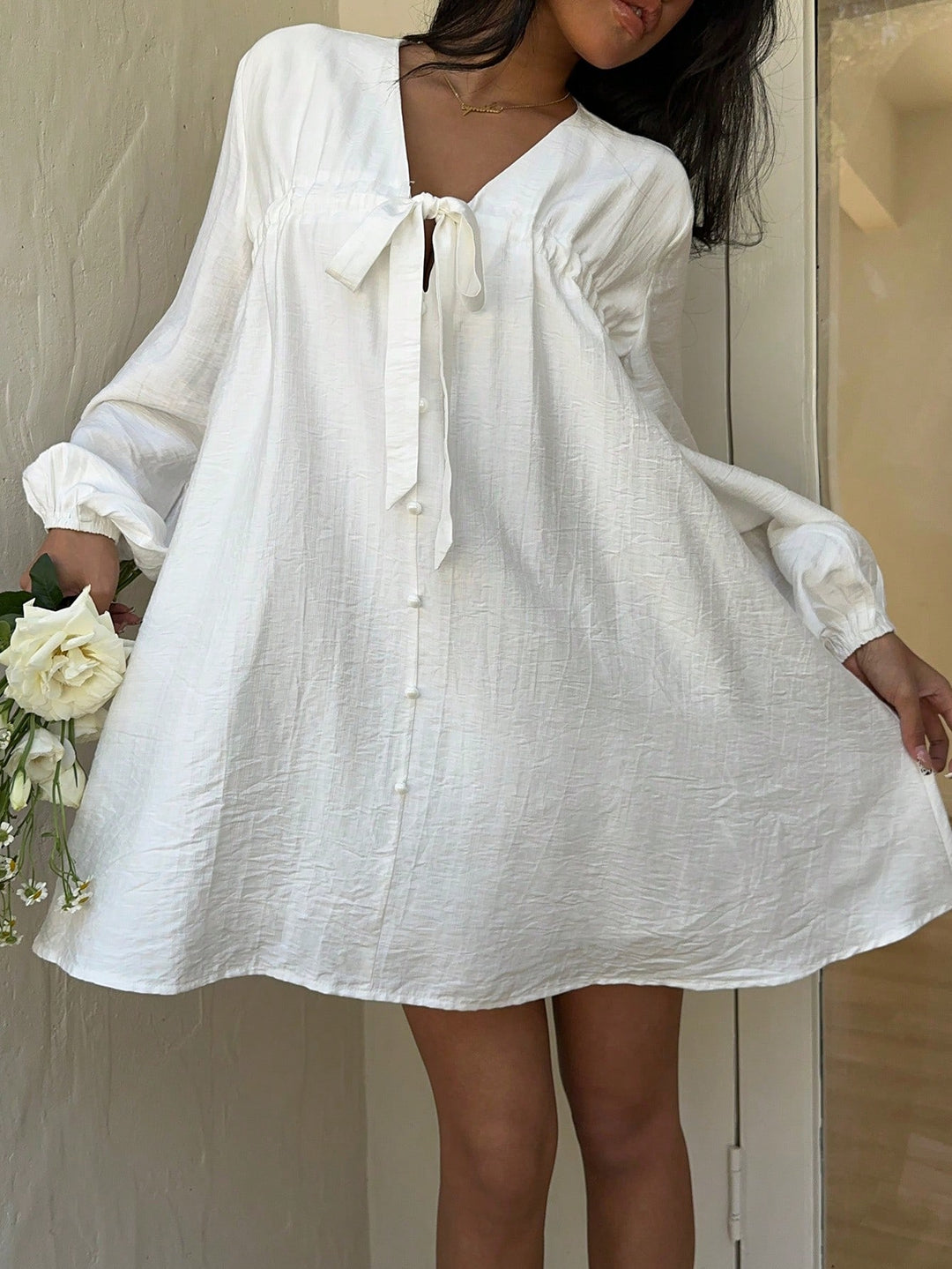 Rochie mini SHEIN, alb