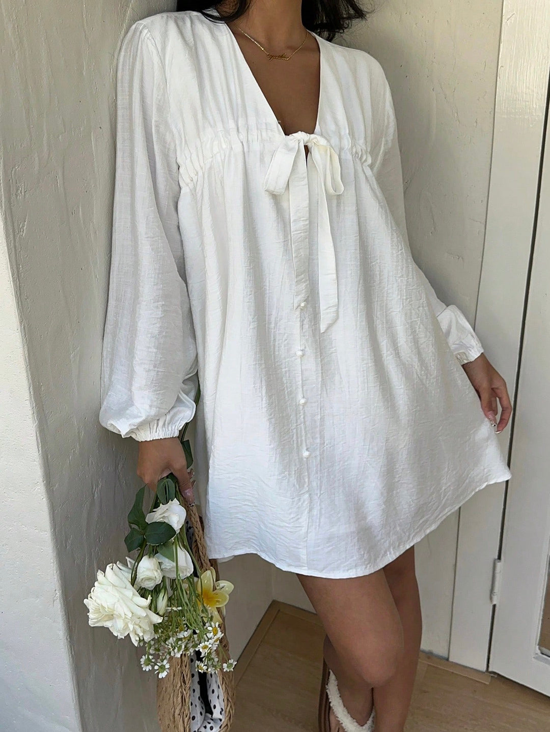 Rochie mini SHEIN, alb