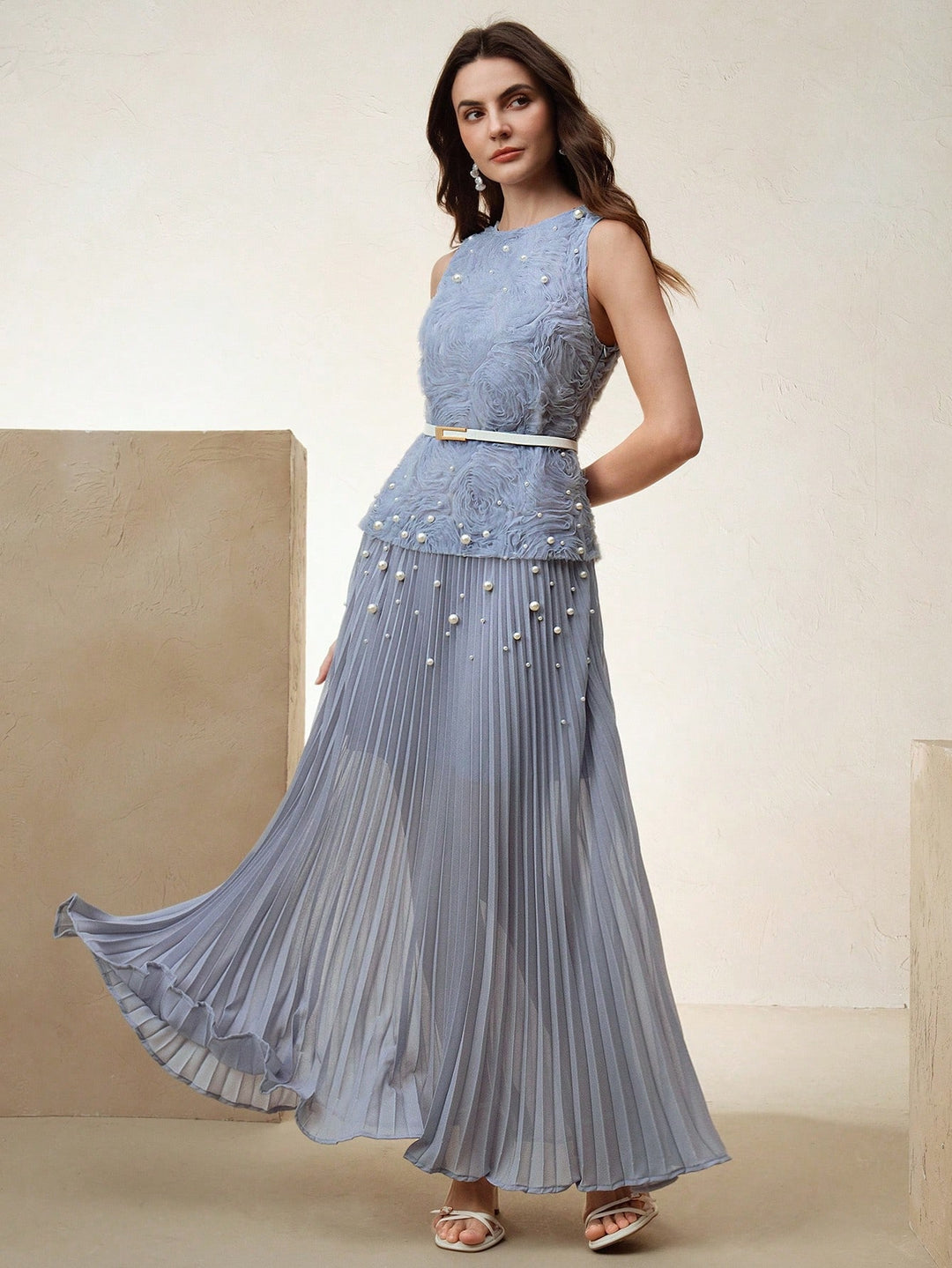 SHEIN maxi ruha, kék