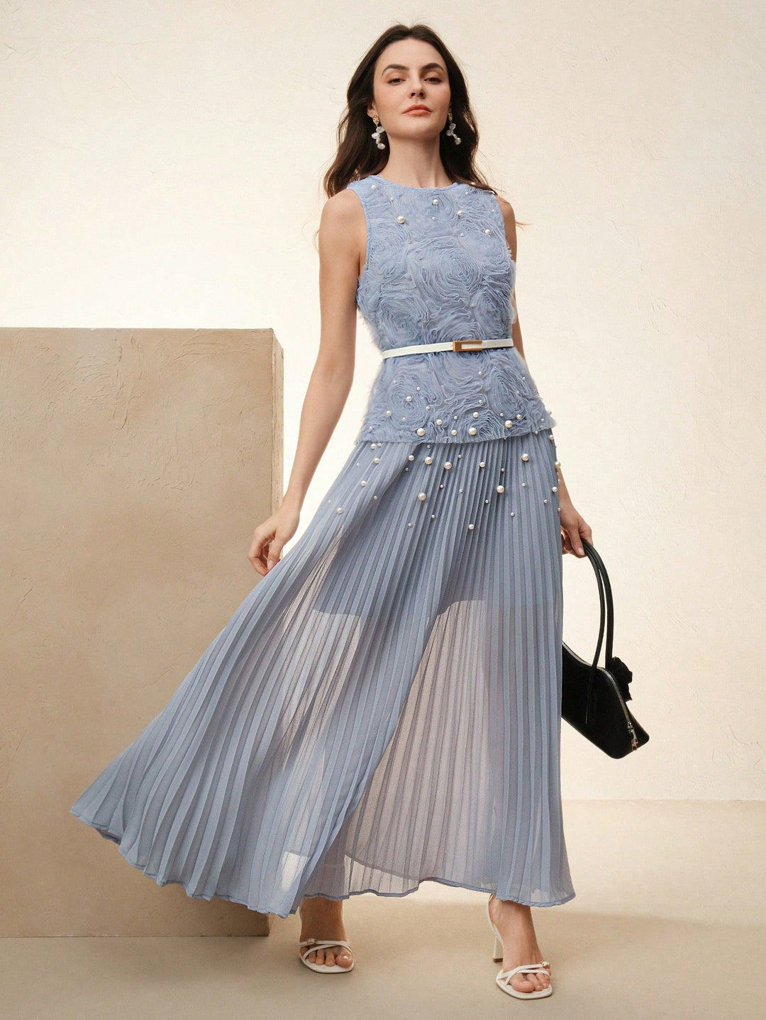SHEIN maxi ruha, kék
