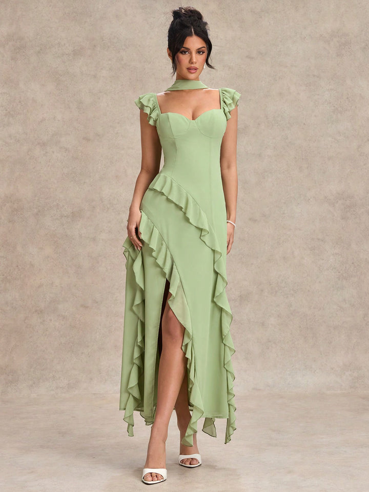 Rochie maxi SHEIN, verde