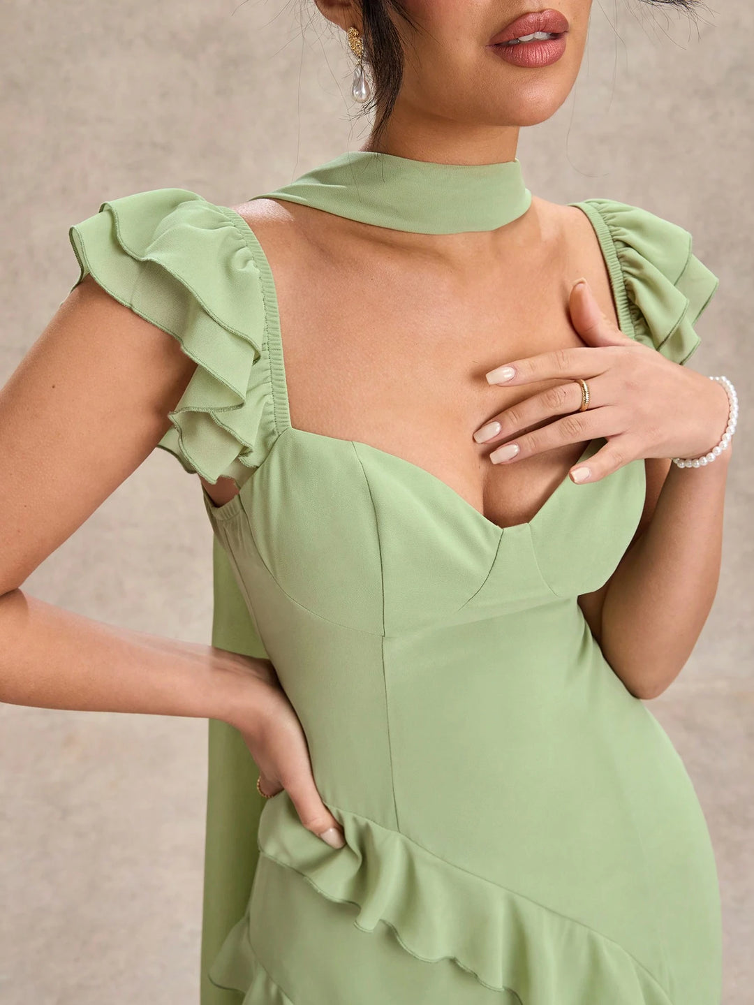 Rochie maxi SHEIN, verde