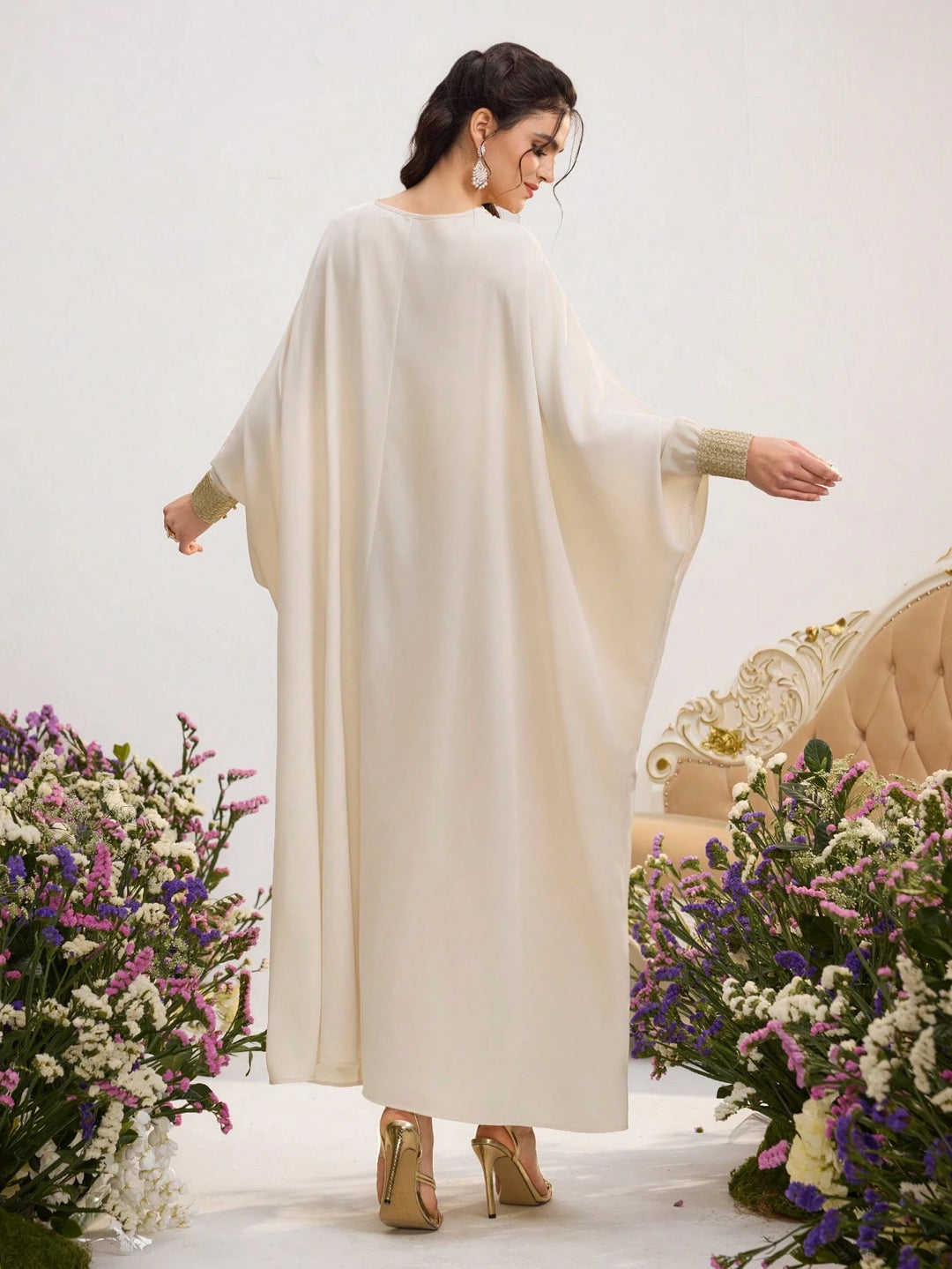 Rochie SHEIN maxi, crem