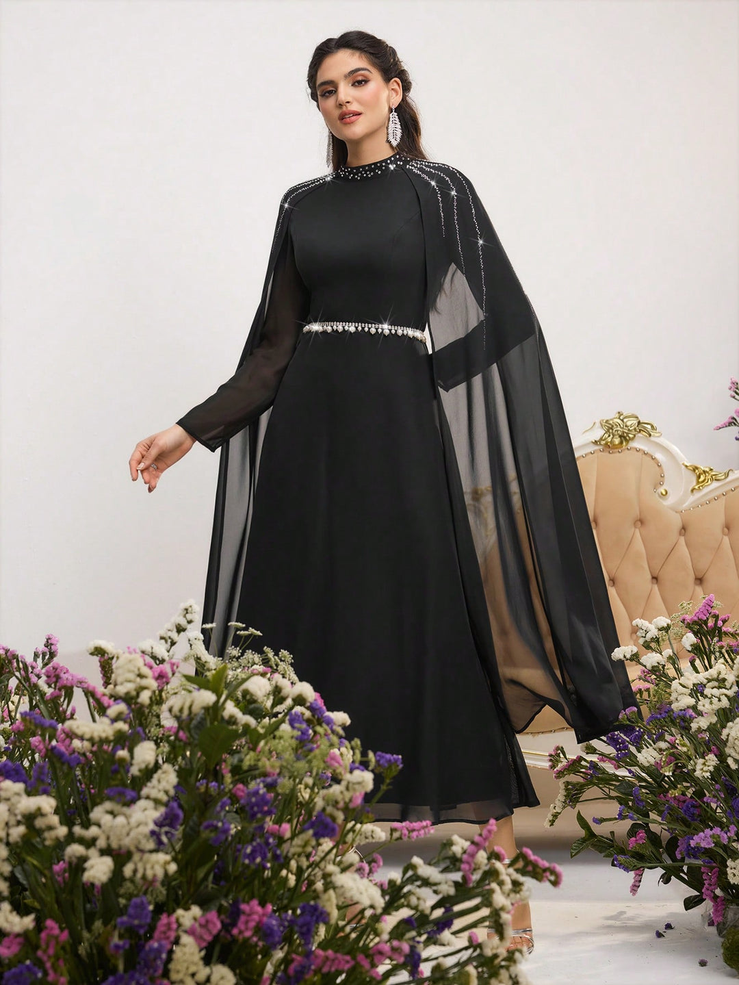 Rochie maxi SHEIN, negru