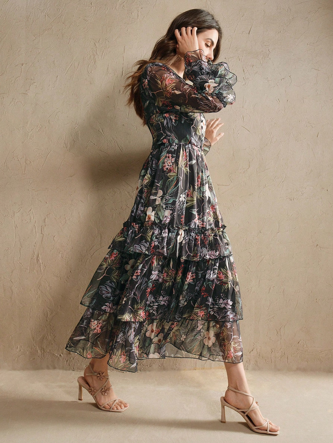 SHEIN Maxi ruha, fekete