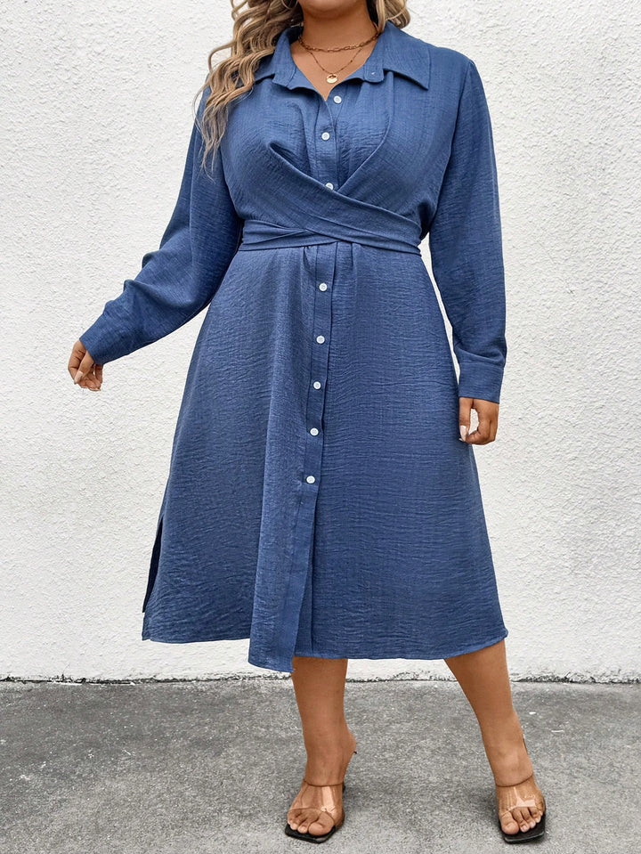 SHEIN midi ruha, kék