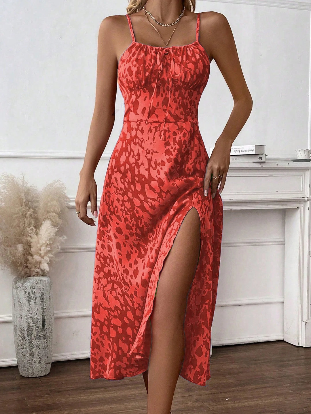 SHEIN Midi Ruha, Piros