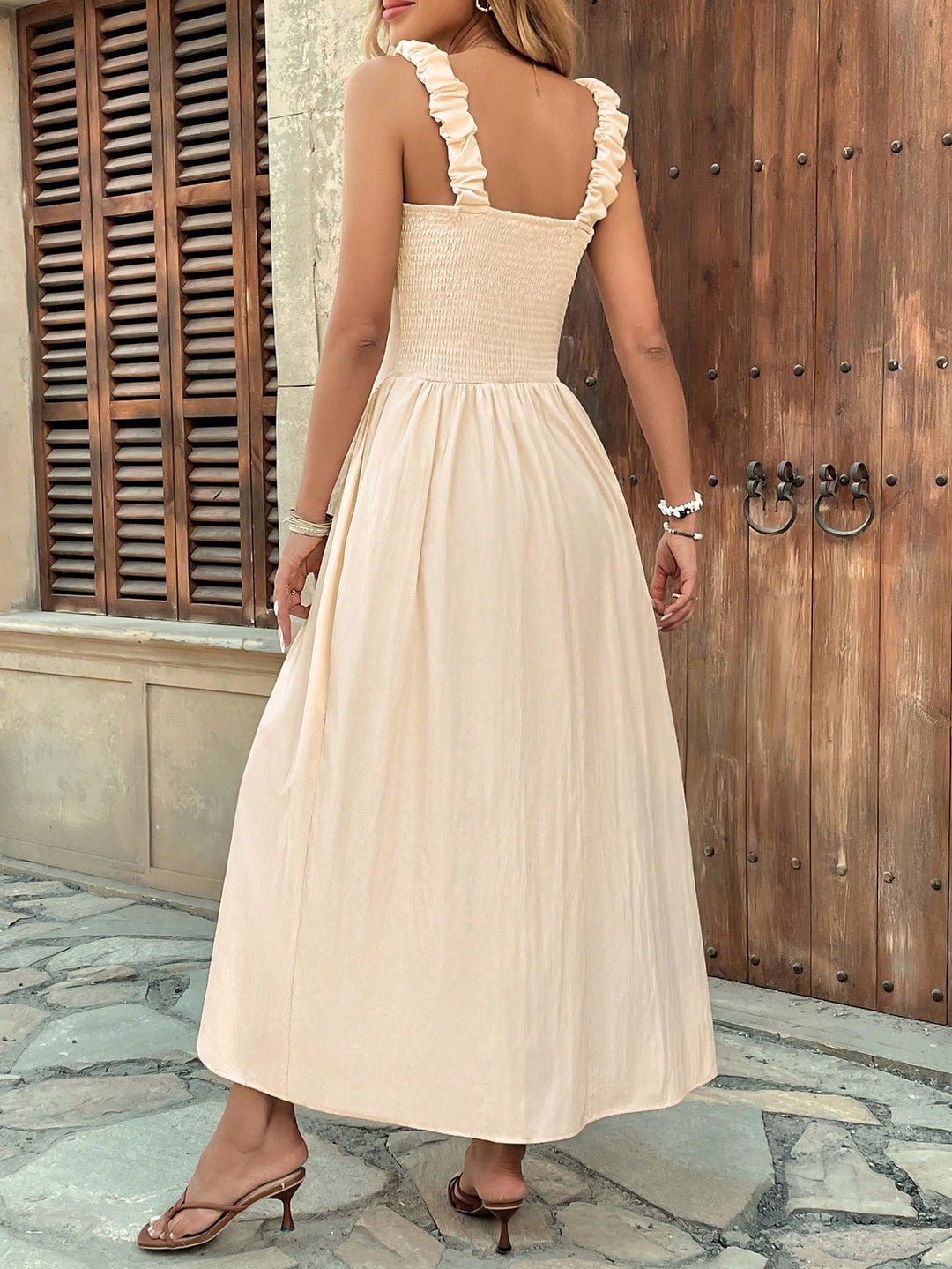 Rochie maxi SHEIN, bej