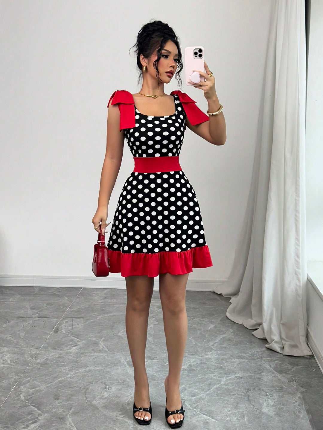 Rochie midi SHEIN, negru