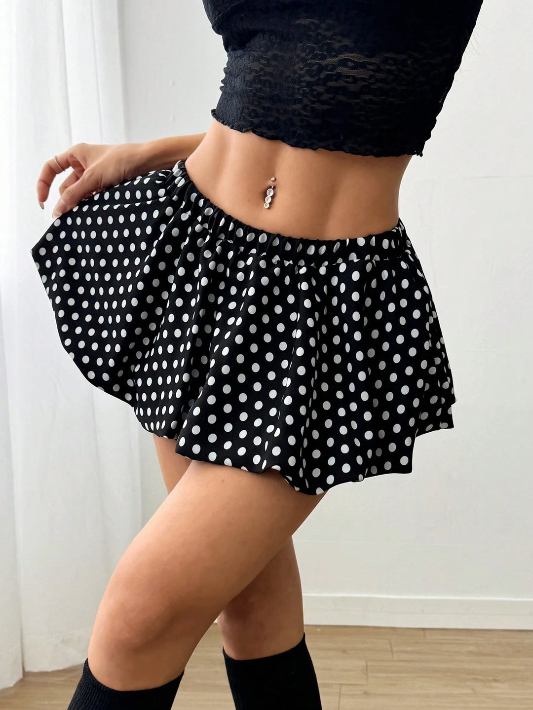 Fustă pantalon SHEIN, negru