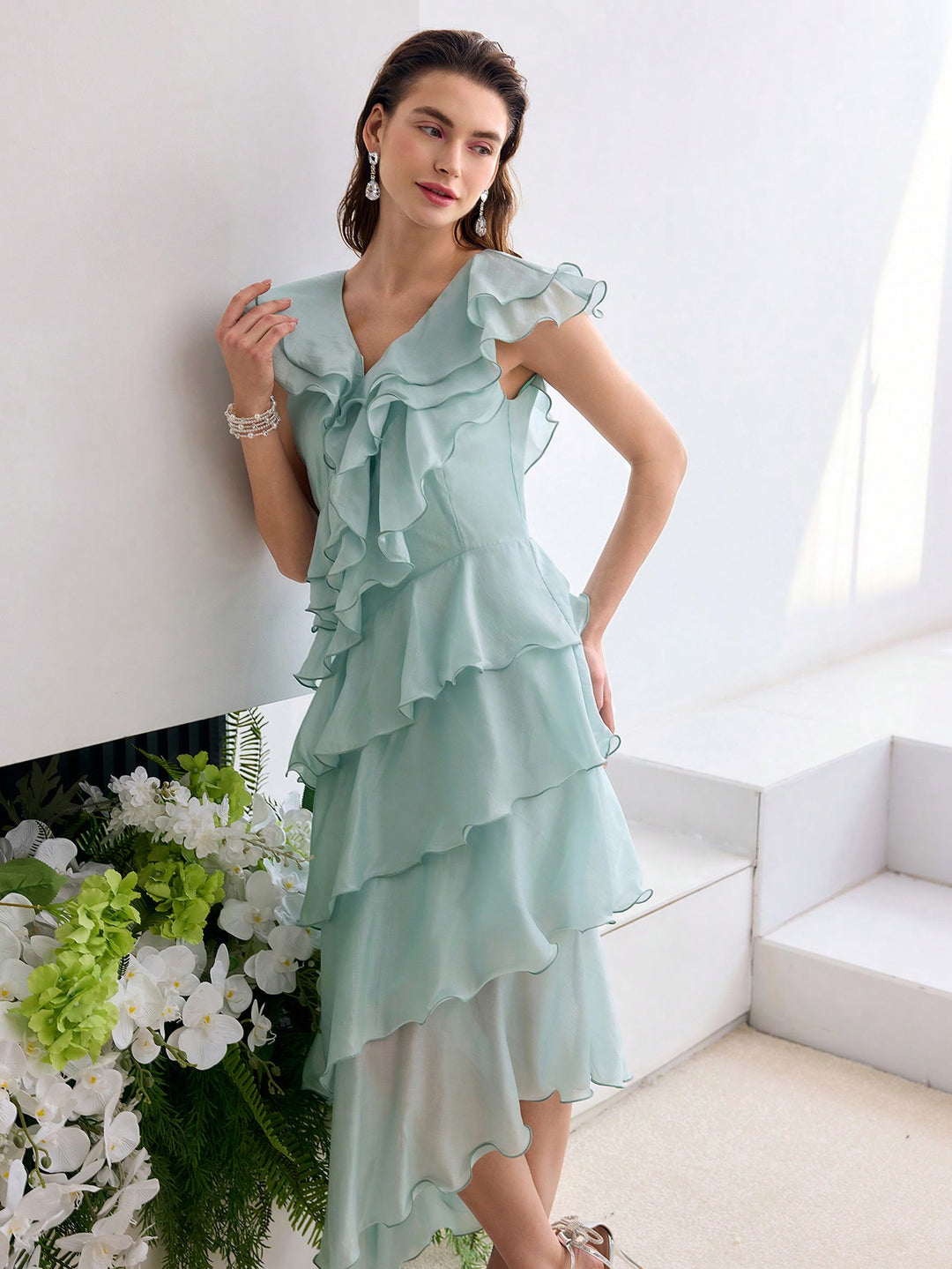 Rochie midi SHEIN, turcoaz