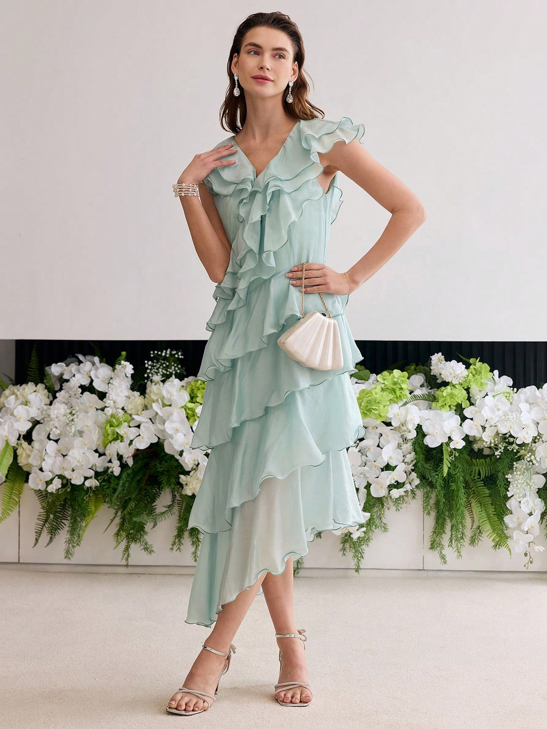 Rochie midi SHEIN, turcoaz