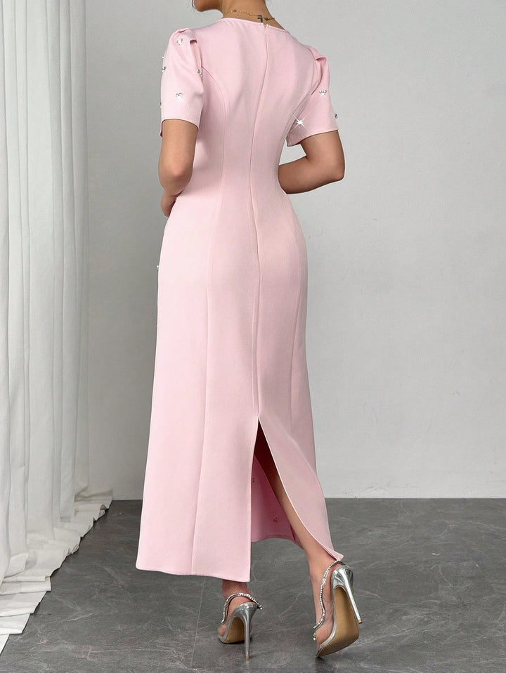 SHEIN maxi ruha, rózsaszín
