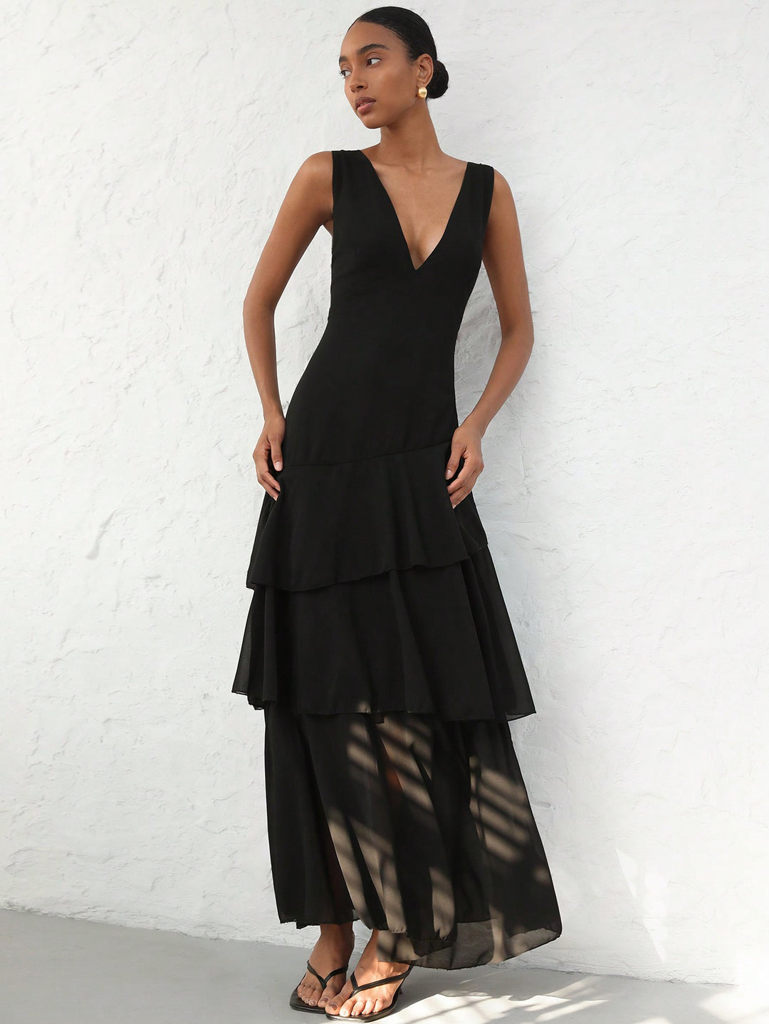 SHEIN maxi ruha, fekete