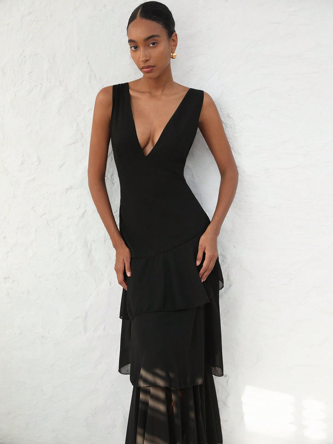 SHEIN maxi ruha, fekete