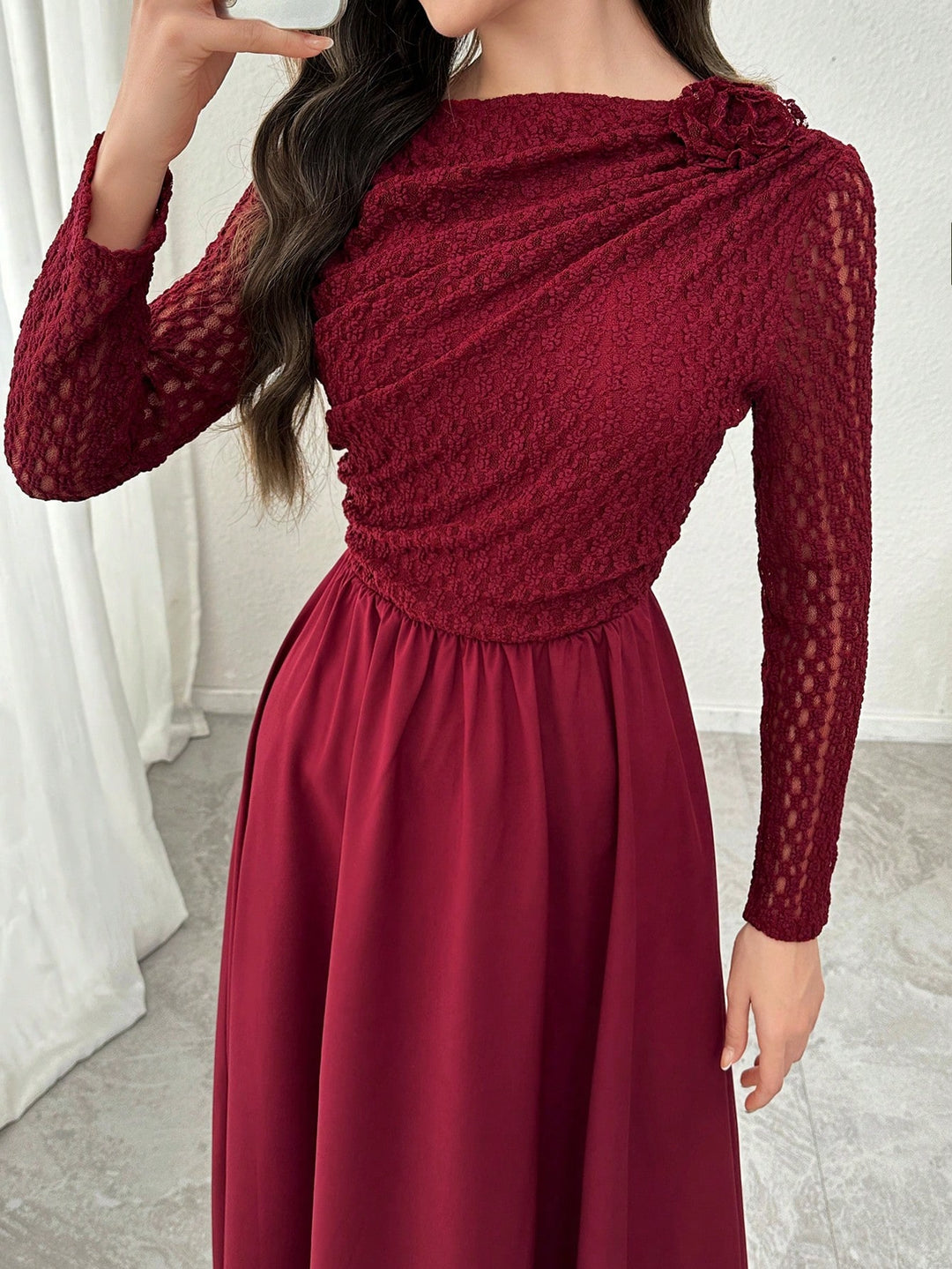 Rochie maxi SHEIN, vișiniu