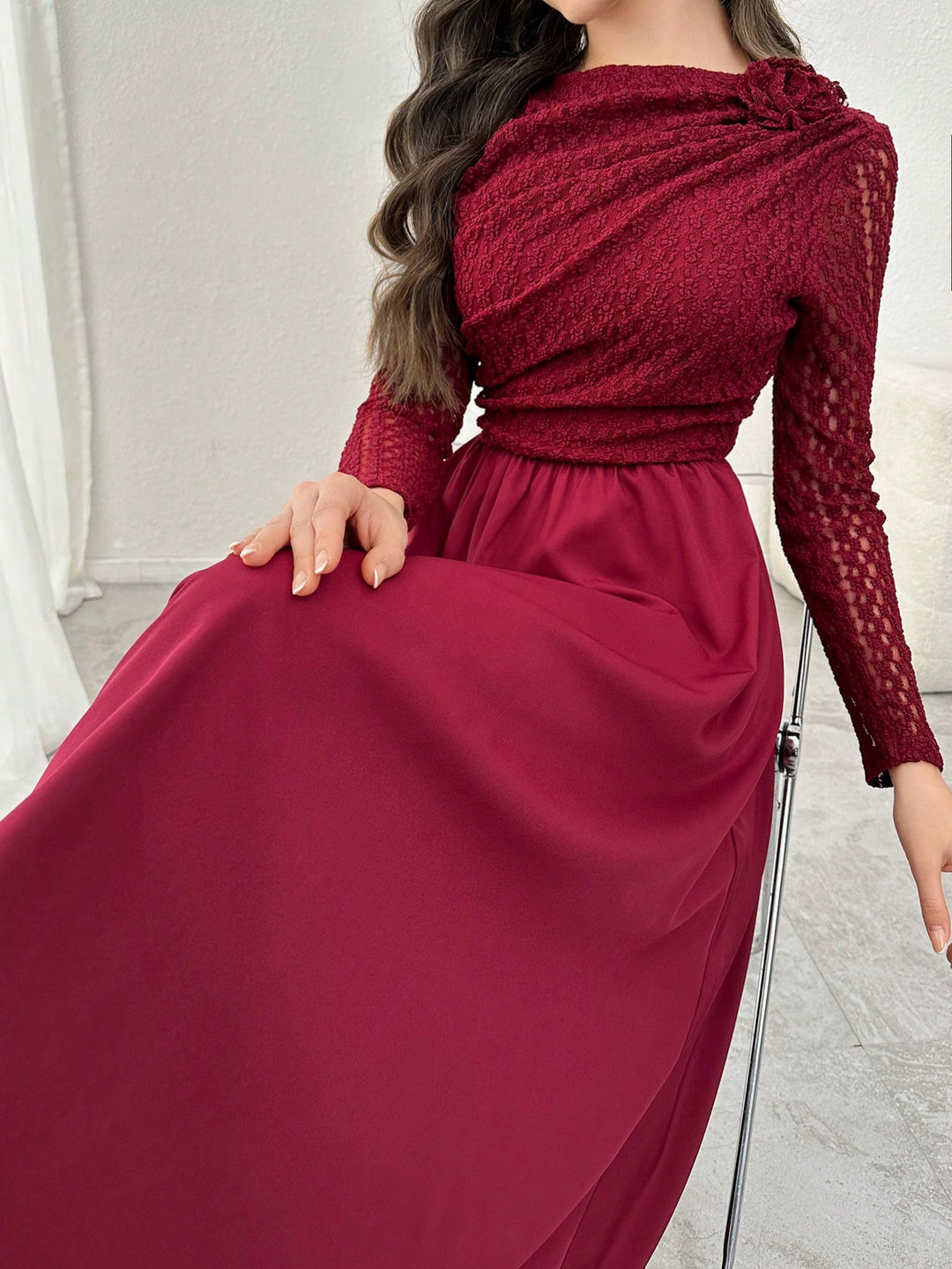 Rochie maxi SHEIN, vișiniu