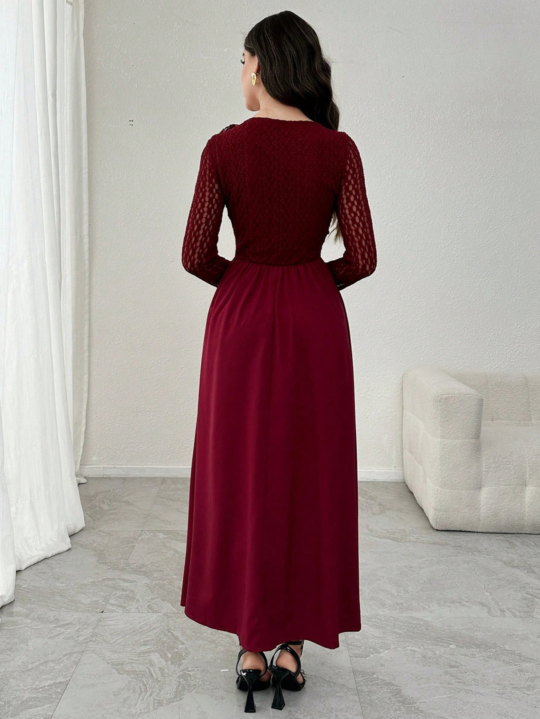 Rochie maxi SHEIN, vișiniu
