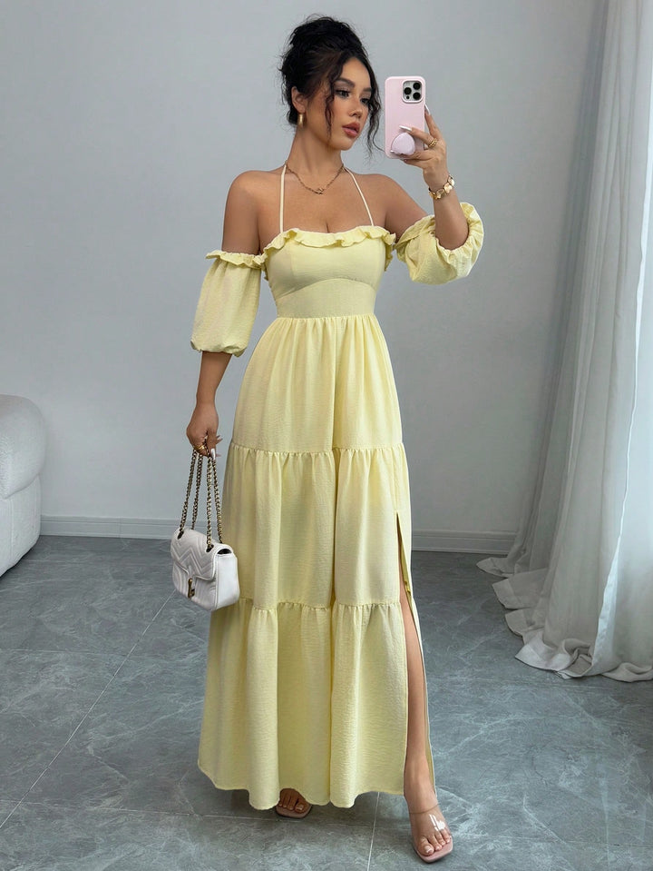 Rochie maxi SHEIN, galben