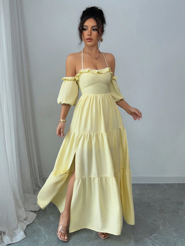 Rochie maxi SHEIN, galben