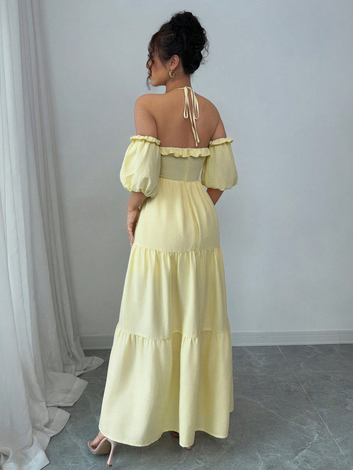 Rochie maxi SHEIN, galben
