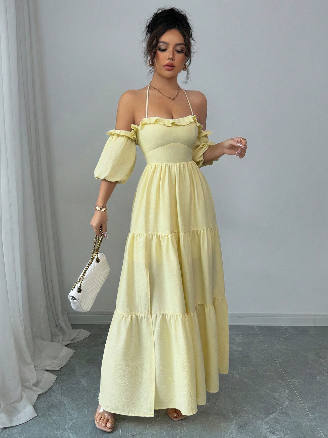 Rochie maxi SHEIN, galben