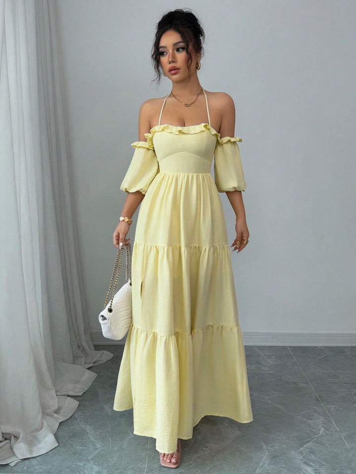 Rochie maxi SHEIN, galben