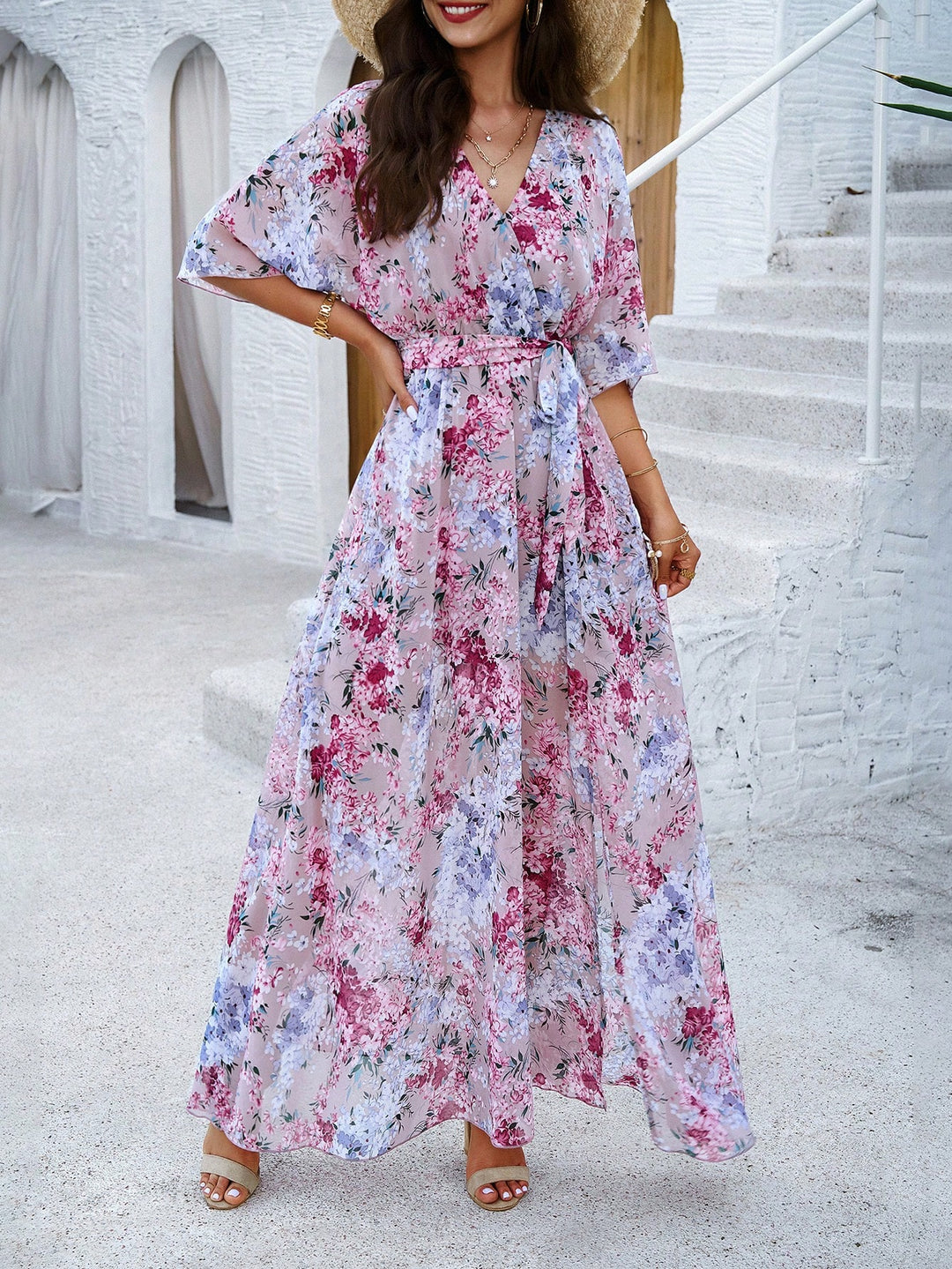 Rochie maxi SHEIN, mix culori