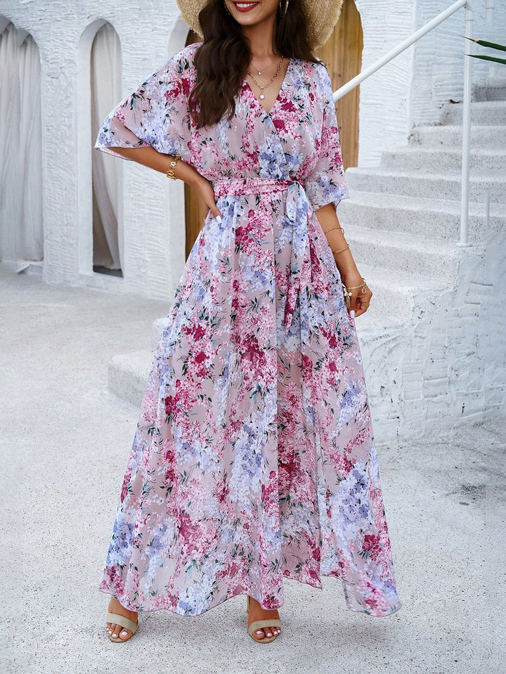Rochie maxi SHEIN, mix culori
