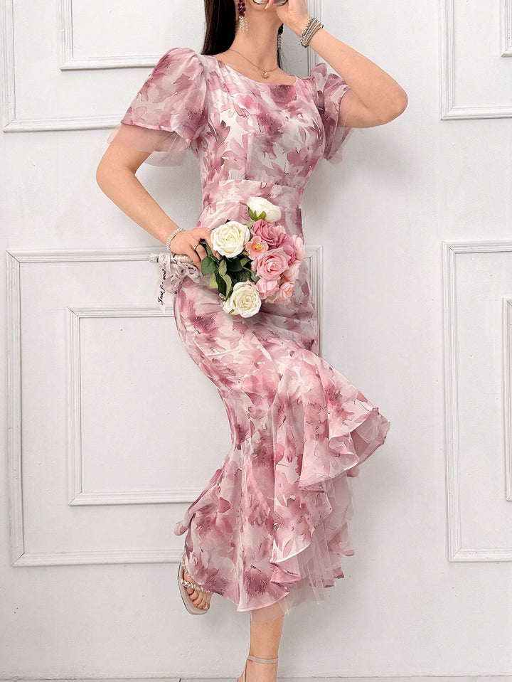 Rochie midi SHEIN, roz