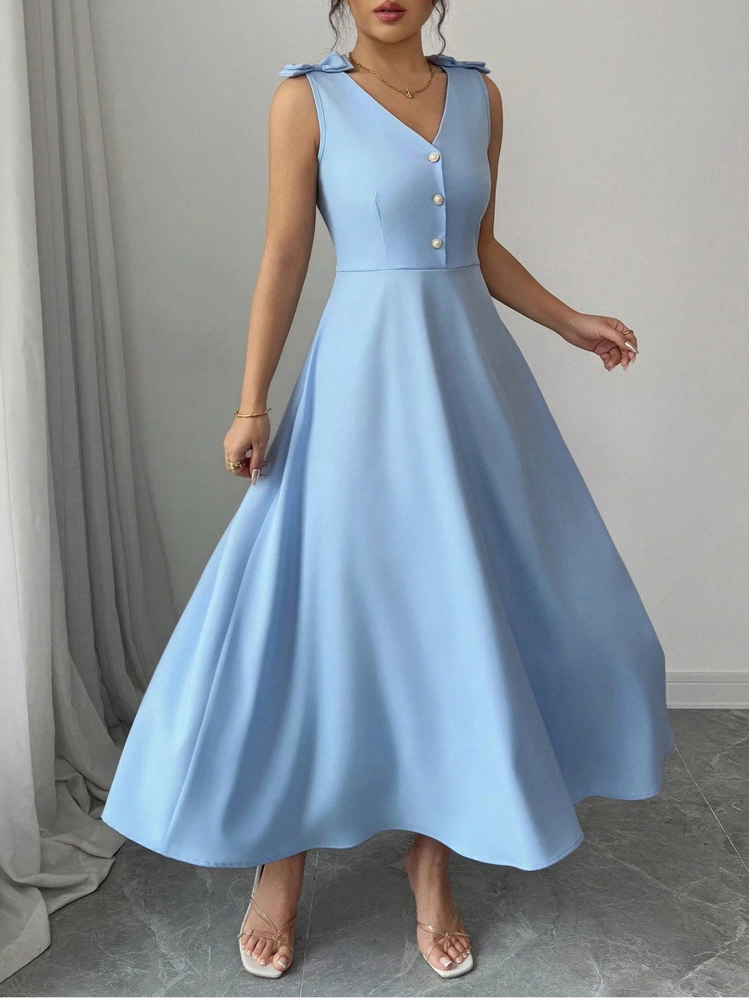 Rochie maxi SHEIN, albastru