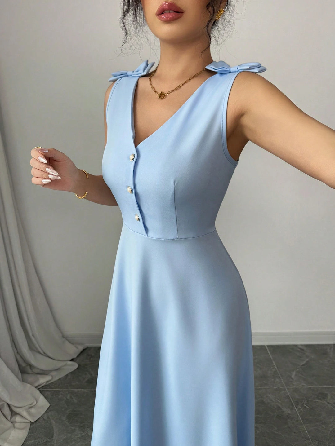 Rochie maxi SHEIN, albastru