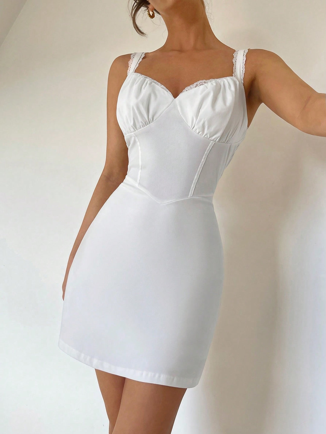 Rochie mini SHEIN, alb