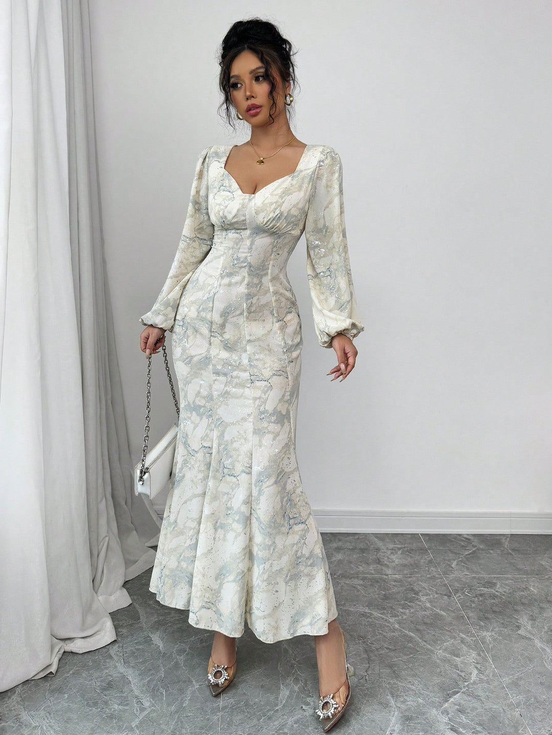 Rochie maxi SHEIN, albastru