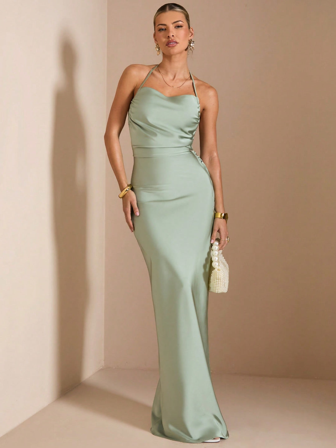 Rochie maxi SHEIN, verde