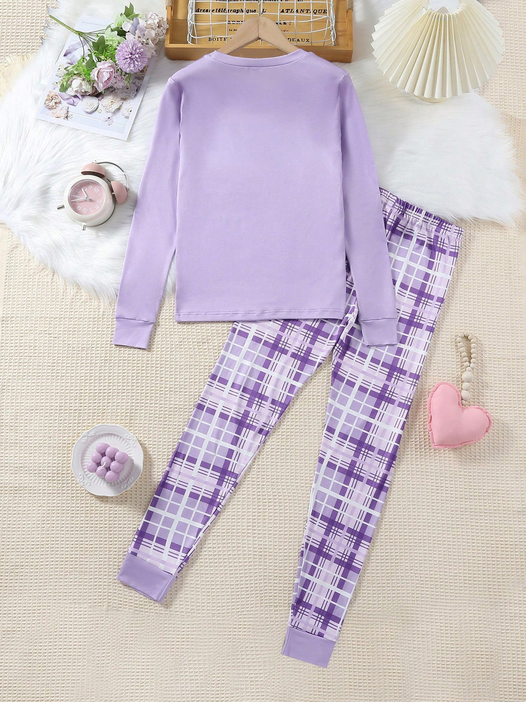 Compleu pijamale SHEIN, mov