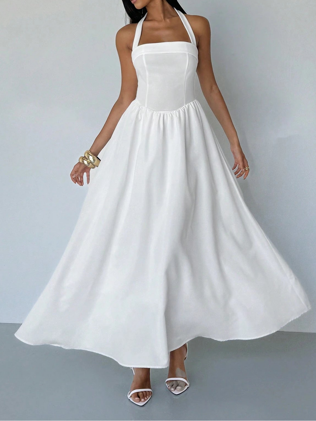 Shein maxi ruha, fehér