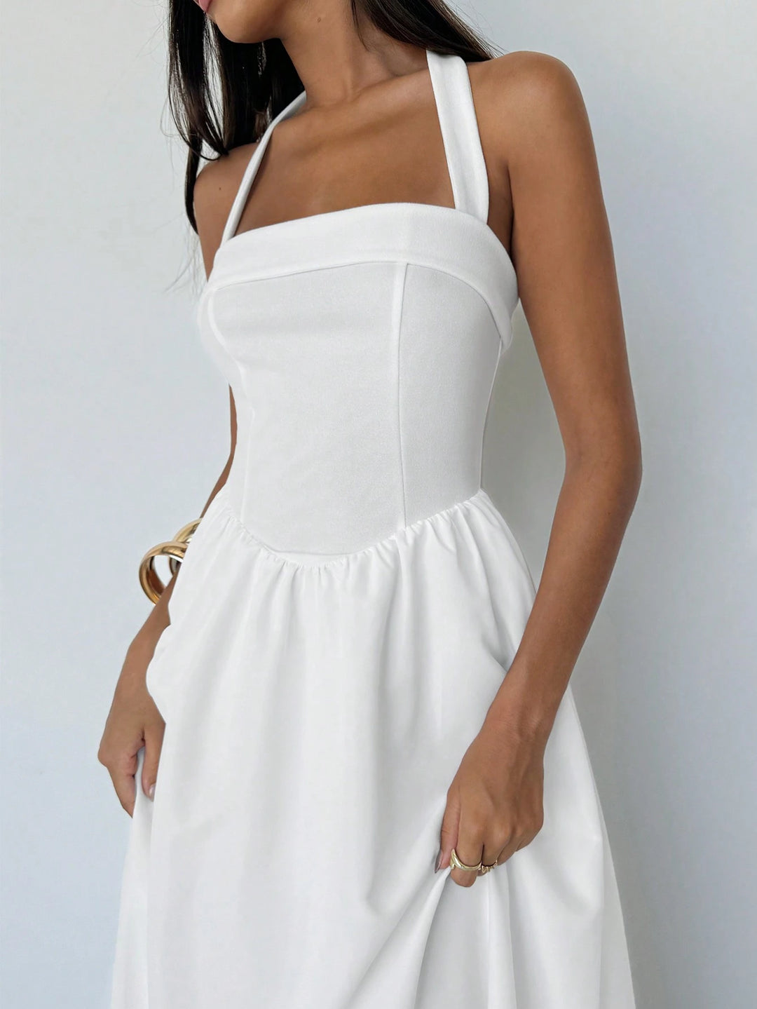 Shein maxi ruha, fehér