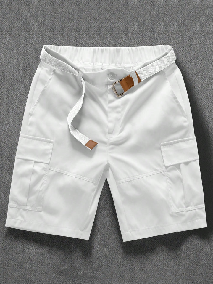 Pantaloni scurți SHEIN, alb